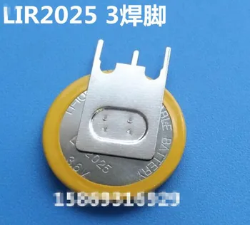 20PCS LIR2025 3.6V Rechargeable Lithium Battery with Three Soldering Legs Vertical
20PCS LIR2025 3.6V Rechargeable Lithium Battery with Three Soldering Legs Vertical