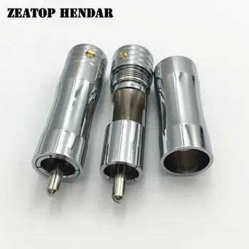 50Pcs Brass Silver Plated RCA Male Plug Solder Audio Video AV Adapter DIY Connector High Quality New Type 8.6mm
50Pcs Brass Silver Plated RCA Male Plug Solder Audio Video AV Adapter DIY Connector High Quality New Type 8.6mm