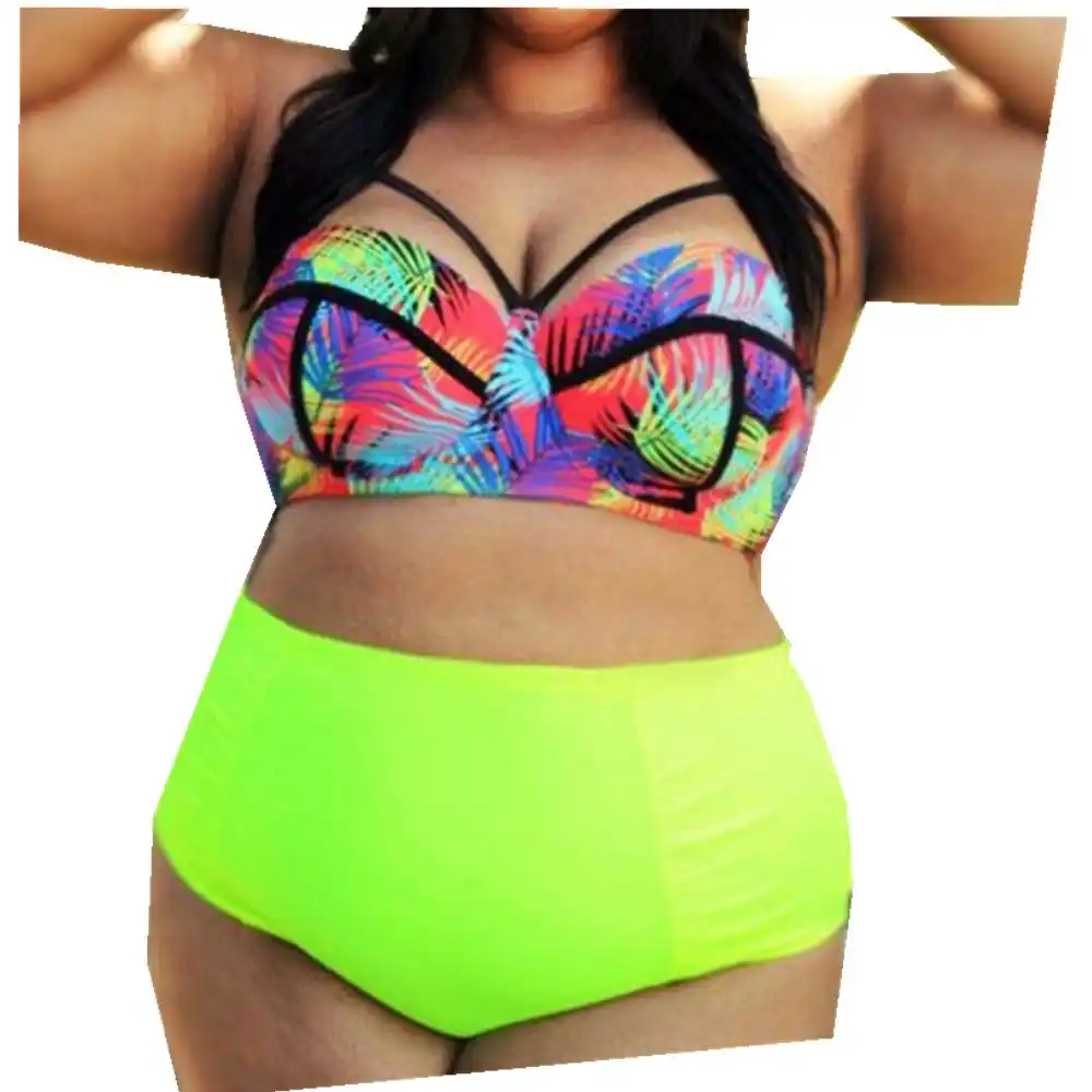 plus size neon bathing suits