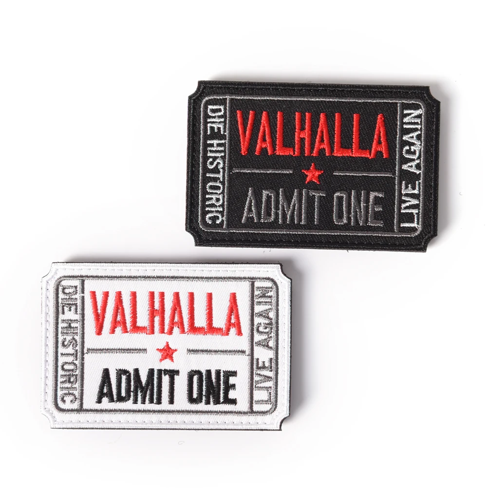Military Vikings Fabric Embroidered Patch Fabric Max Armband Mad Stickers Army Tactical Ticket to Valhalla Morale Badge
Military Vikings Fabric Embroidered Patch Fabric Max Armband Mad Stickers Army Tactical Ticket to Valhalla Morale Badge