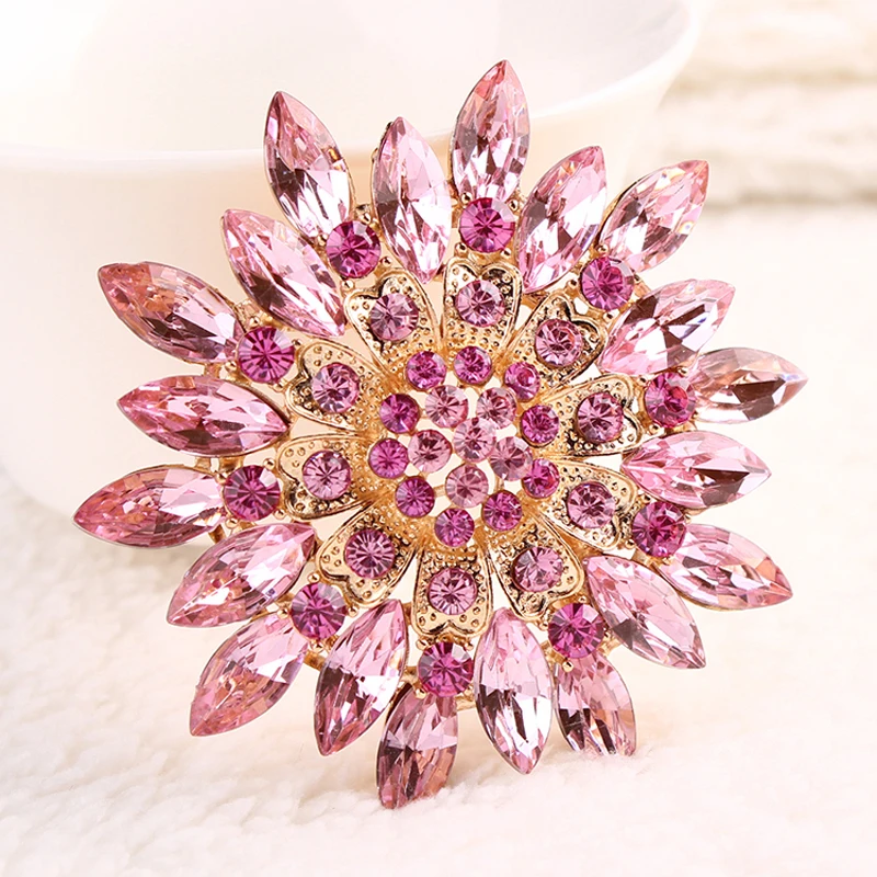JINGLANG Fashion Gold Color Brooches High Quality Rhinestone Flower Brooches For Women Decoration Jewelry
JINGLANG Fashion Gold Color Brooches High Quality Rhinestone Flower Brooches For Women Decoration Jewelry