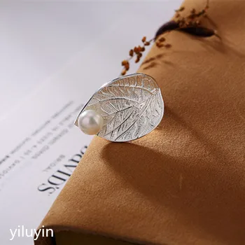 KJJEAXCMY boutique jewelry S925 Sterling Silver Leaf Pearl Inlay Ring, Korean version, silk quality, lady's opening ring.
KJJEAXCMY boutique jewelry S925 Sterling Silver Leaf Pearl Inlay Ring, Korean version, silk quality, lady's opening ring.