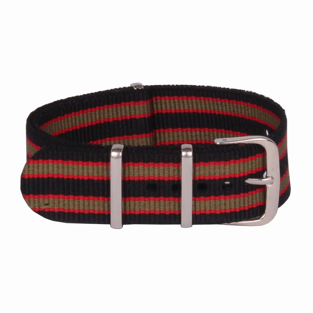 Stripe Cambo 18 mm Multi Color Black Green Army Nato fabric Nylon watchband Watch Strap Accessories Bands Buckle belt 18mm
Stripe Cambo 18 mm Multi Color Black Green Army Nato fabric Nylon watchband Watch Strap Accessories Bands Buckle belt 18mm