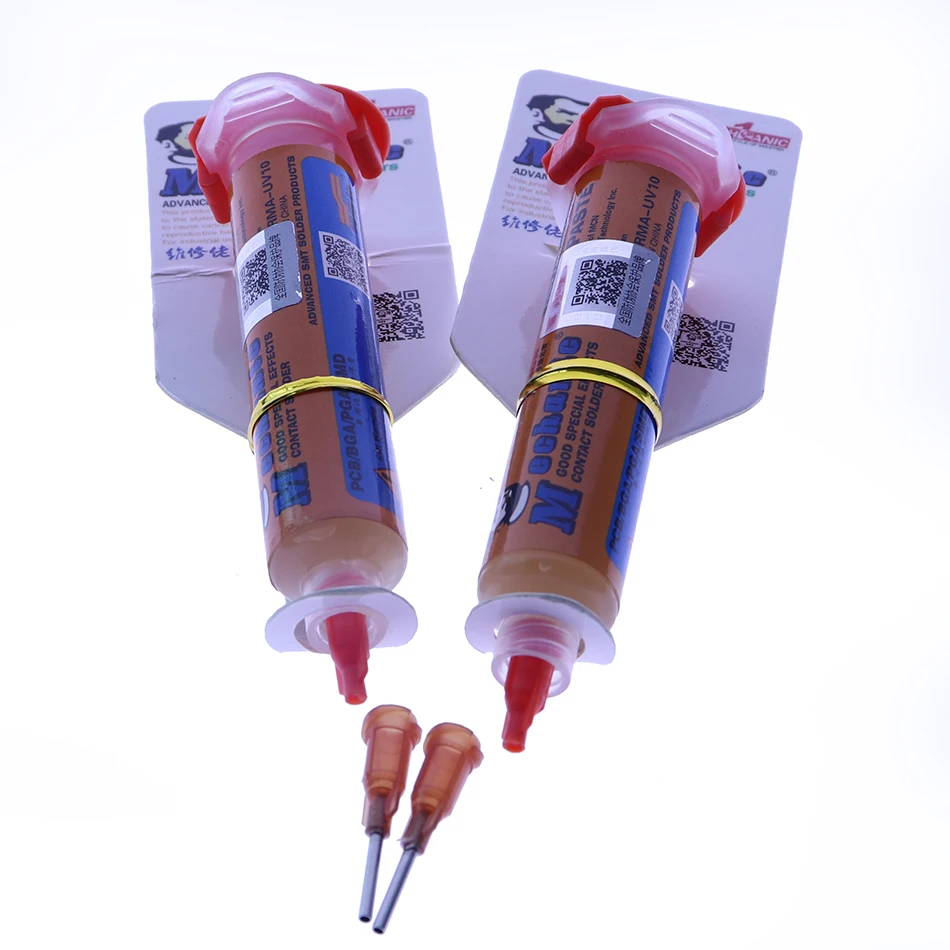 RMA-UV10 MECHANIC BGA solder paste Mobile phone motherboard chip rework ball solder paste PCB solder oil Needle tube flux
RMA-UV10 MECHANIC BGA solder paste Mobile phone motherboard chip rework ball solder paste PCB solder oil Needle tube flux