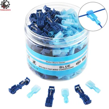 120PCS T-tap Wire Connectors Wire Cable Connectors Terminals Scotch Lock Quick Splice Insulated Male Spade Connector Blue16-14
120PCS T-tap Wire Connectors Wire Cable Connectors Terminals Scotch Lock Quick Splice Insulated Male Spade Connector Blue16-14