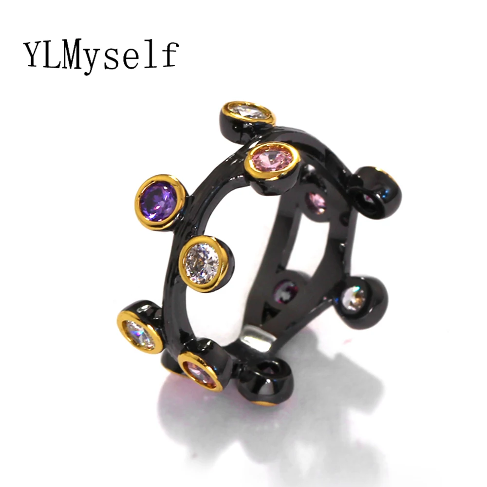 Black color setting with coloful round cut cubic zirconia crystal Original Design 3A Multi CZ Black color jewelry Rings
Black color setting with coloful round cut cubic zirconia crystal Original Design 3A Multi CZ Black color jewelry Rings
