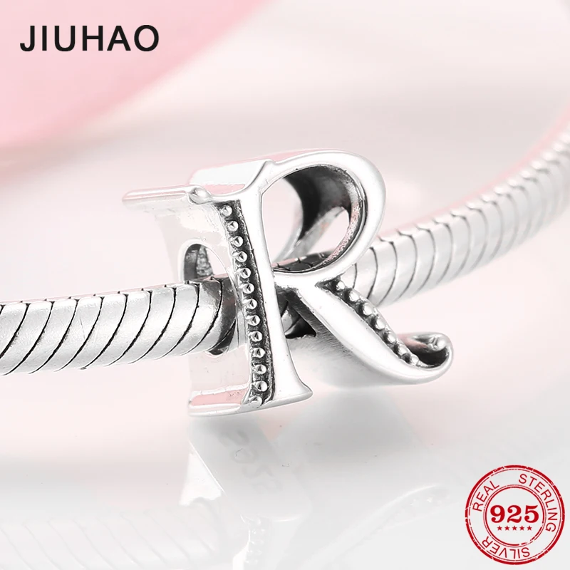 Genuine 925 Sterling Silver Letter Beads Alphabet R fit Original Charms Pandora Bracelets Bangles Diy Jewelry Making 
Genuine 925 Sterling Silver Letter Beads Alphabet R fit Original Charms Pandora Bracelets Bangles Diy Jewelry Making