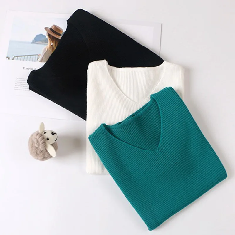 ONLYSVTER Women Sweater 2019 Autumn Winter Half Sleeve Knitted Pullover Tops V Neck Soft Women Campus Casual Pull Jumper
ONLYSVTER Women Sweater 2019 Autumn Winter Half Sleeve Knitted Pullover Tops V Neck Soft Women Campus Casual Pull Jumper