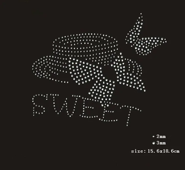 2pc/lot sweet hat Rhinestones hot fix rhinestone transfer motifs iron on crystal transfers design strass iron patches
2pc/lot sweet hat Rhinestones hot fix rhinestone transfer motifs iron on crystal transfers design strass iron patches