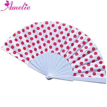 50pcs/lot Summer New Fans Plastic Ribs Polka Dots Wedding Hand Fan Folding Fans Wedding Collections Gifts Favors
50pcs/lot Summer New Fans Plastic Ribs Polka Dots Wedding Hand Fan Folding Fans Wedding Collections Gifts Favors