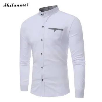 2017 Winter Shirts Men Camisa Social Masculina Slim Fit White Dress Shirt Men Long Sleeve Turtleneck Patchwork Plaid Men Shirt
2017 Winter Shirts Men Camisa Social Masculina Slim Fit White Dress Shirt Men Long Sleeve Turtleneck Patchwork Plaid Men Shirt