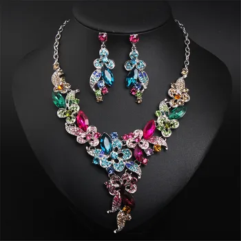 European Trendy Luxury Colorized Crystal Flowers Clavicles Short Necklaces Banquet Wedding Brides's Jewelry Girls Accessories
European Trendy Luxury Colorized Crystal Flowers Clavicles Short Necklaces Banquet Wedding Brides's Jewelry Girls Accessories