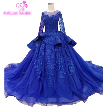 2018 Blue Tulle Lace Pearl Bead Scoop Court Train Party Prom Dress Ball Gown Sleeveless Floor-length Illusion Evening Dresses
2018 Blue Tulle Lace Pearl Bead Scoop Court Train Party Prom Dress Ball Gown Sleeveless Floor-length Illusion Evening Dresses