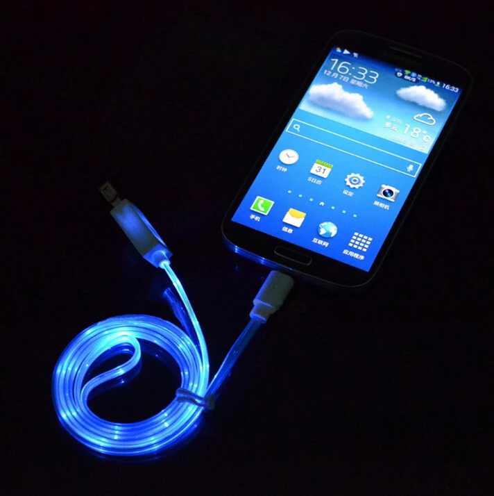 Fashion Glow Visible LED Light Up Micro USB 2.0 Charger Data Sync Charge Cable For HTC Android Mobile Phone Accessories & Parts
Fashion Glow Visible LED Light Up Micro USB 2.0 Charger Data Sync Charge Cable For HTC Android Mobile Phone Accessories & Parts