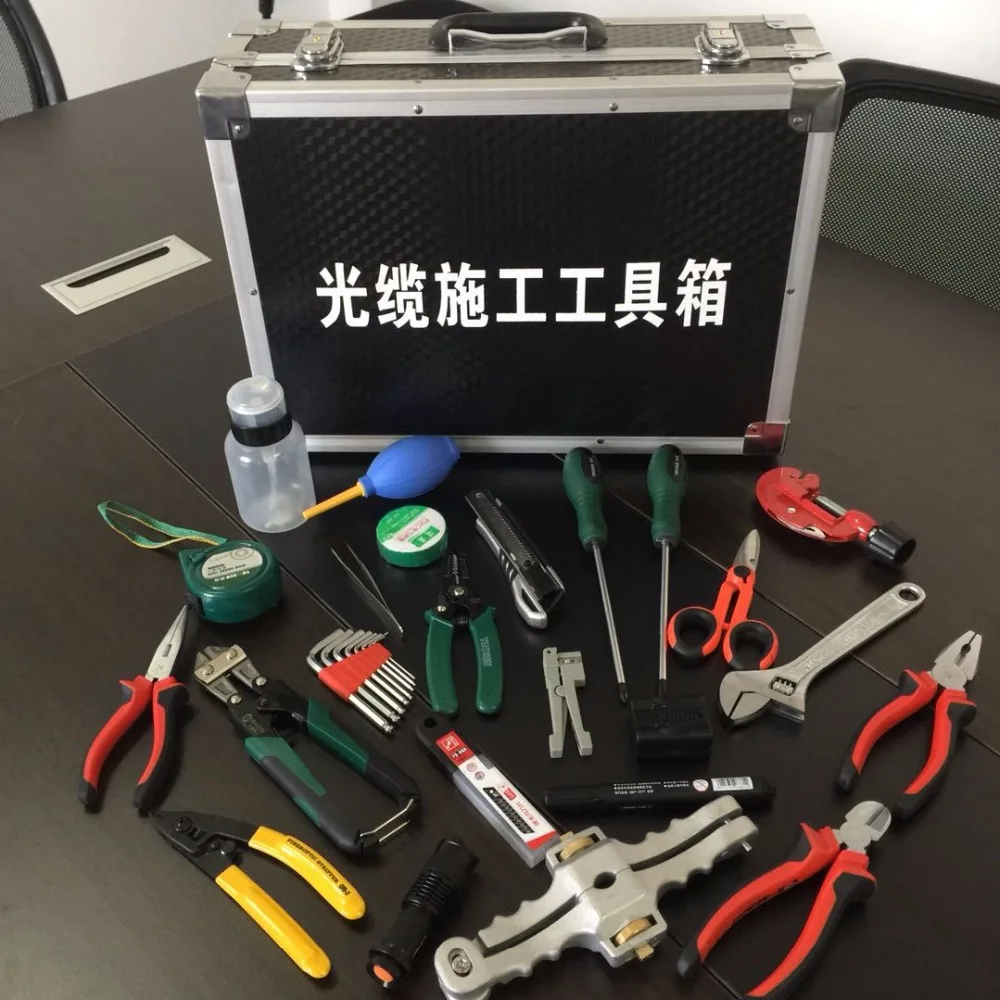 FTTH Tools Kit 25set High Value Fiber Optic FTTH Tool Kit with SI-01 and Slitter and IDEAL 45-162 and Loose casing stripper
FTTH Tools Kit 25set High Value Fiber Optic FTTH Tool Kit with SI-01 and Slitter and IDEAL 45-162 and Loose casing stripper