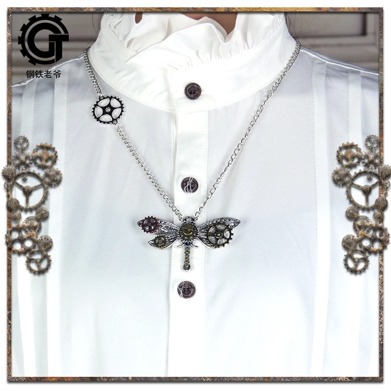 Men Necklace Women Steampunk Dragonfly Design Vintage Costume Jewelry Accessories Anchor Pendant Beaded Chain
Men Necklace Women Steampunk Dragonfly Design Vintage Costume Jewelry Accessories Anchor Pendant Beaded Chain