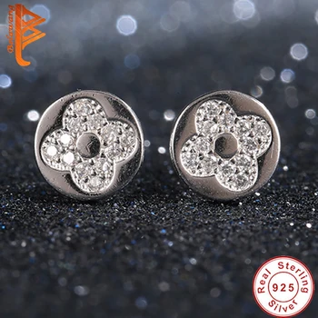 Factory sale 925 Sterling Silver Stud Earrings Round Four-leaf clover Crystal Stud Earrings For Women Silver Jewelry Gift
Factory sale 925 Sterling Silver Stud Earrings Round Four-leaf clover Crystal Stud Earrings For Women Silver Jewelry Gift