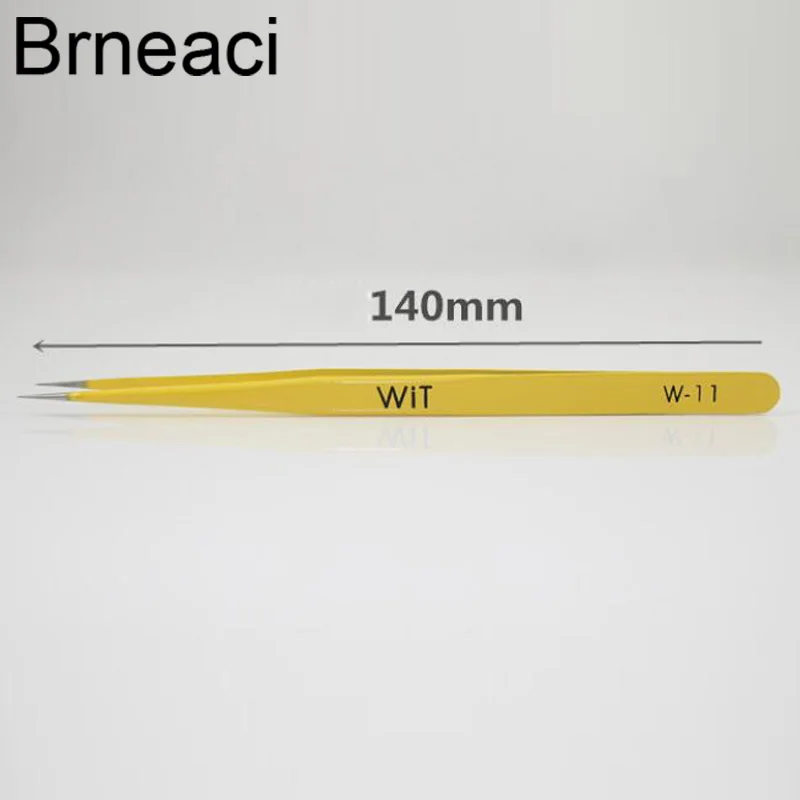 Brneaci W-11 Yellow Anti-Static Ultra Hard High Precision Tweezers Mobile Maintenance Tools Extra Sharp for iPhone X Fix Tweezer
Brneaci W-11 Yellow Anti-Static Ultra Hard High Precision Tweezers Mobile Maintenance Tools Extra Sharp for iPhone X Fix Tweezer