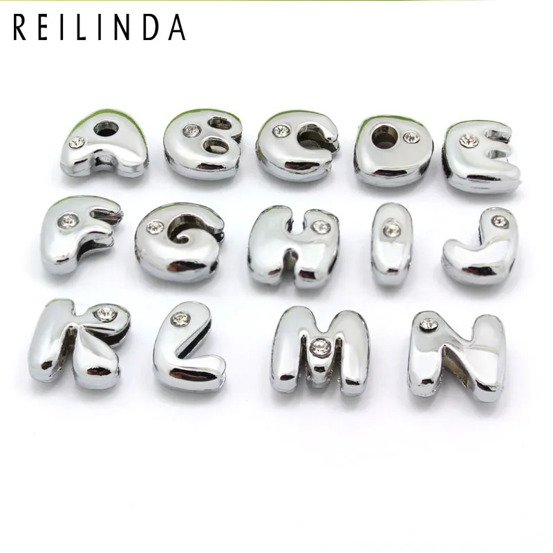 Wholesale 10pcs/pack Silver One Rhinestone Fat Slide Alphabet Letters 8mm For Bracelets, Keychain And Dog Collar Jewelry Making
Wholesale 10pcs/pack Silver One Rhinestone Fat Slide Alphabet Letters 8mm For Bracelets, Keychain And Dog Collar Jewelry Making
