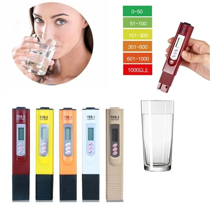 LCD TDS Meter Digital Water Tester PPM Temperature TDS Testers Pen Tool for Hydroponics,Outdoor Pools,Aquariums,Spa and Drinking
LCD TDS Meter Digital Water Tester PPM Temperature TDS Testers Pen Tool for Hydroponics,Outdoor Pools,Aquariums,Spa and Drinking