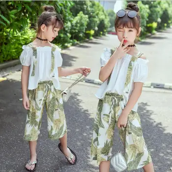 Girl Clothes Summer shoulder off shirt+pants 2 pcs sets clothes kids leaf pants clothing 6 s/l
Girl Clothes Summer shoulder off shirt+pants 2 pcs sets clothes kids leaf pants clothing 6 s/l