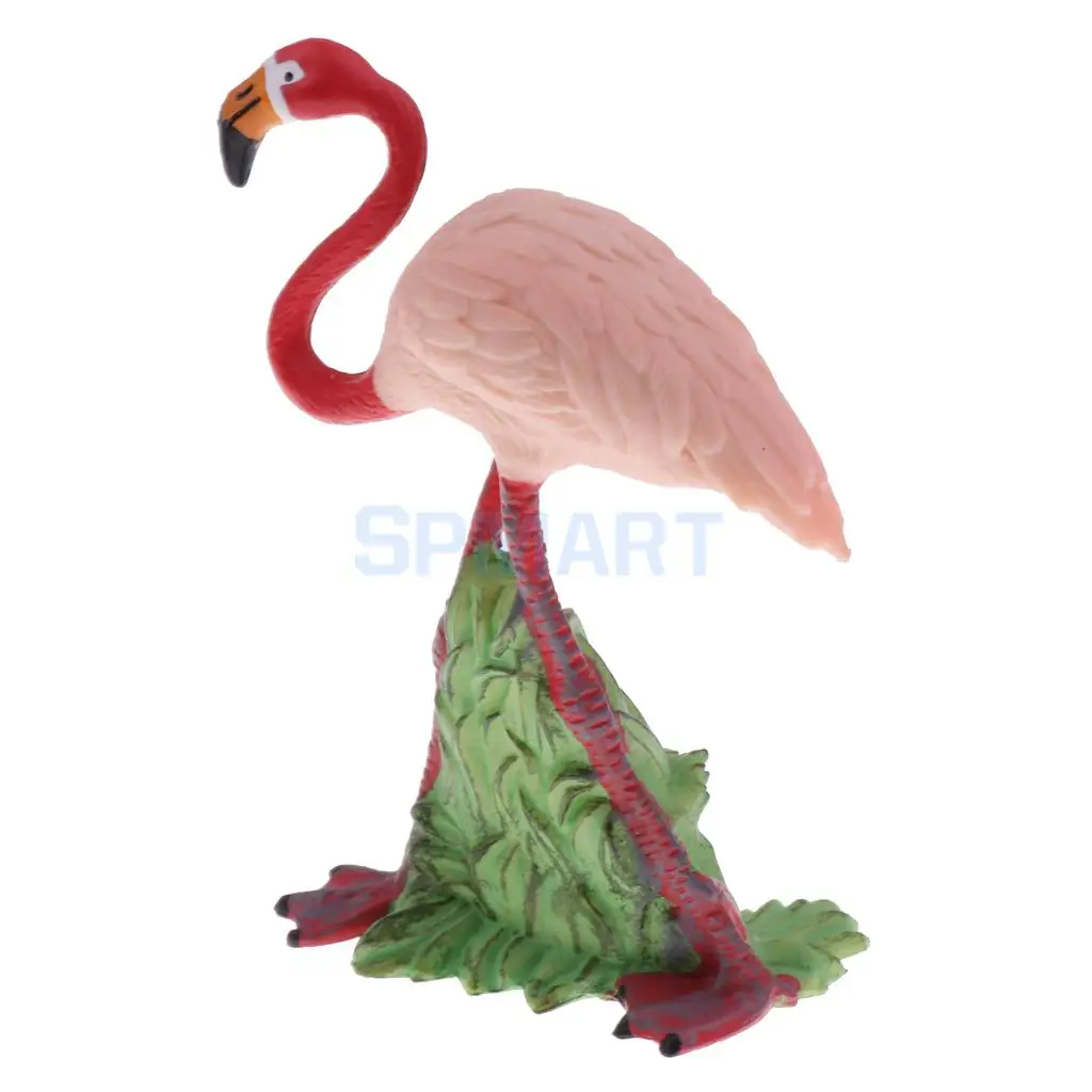 2pcs Realistic Wildlife Animal Flamingo Model Figurine Nature Educational Toy Home Decoration Xmas Gifts