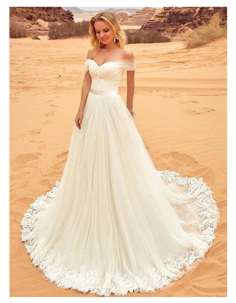 White Lace Wedding Dresses Off The Shoulder Appliques Sexy Lace Up Back Bride Dresses Custom made Long Elegant Wedding Gowns
White Lace Wedding Dresses Off The Shoulder Appliques Sexy Lace Up Back Bride Dresses Custom made Long Elegant Wedding Gowns