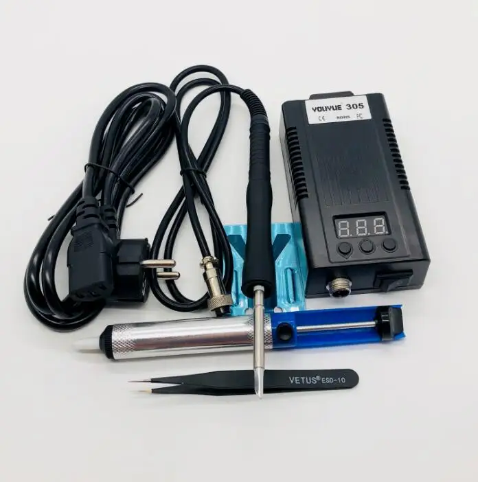 110V-220V AC Soldering Iron Station YOUYUE 305 Mini Portable Digital Electric Soldering Station with T12 TipS
110V-220V AC Soldering Iron Station YOUYUE 305 Mini Portable Digital Electric Soldering Station with T12 TipS