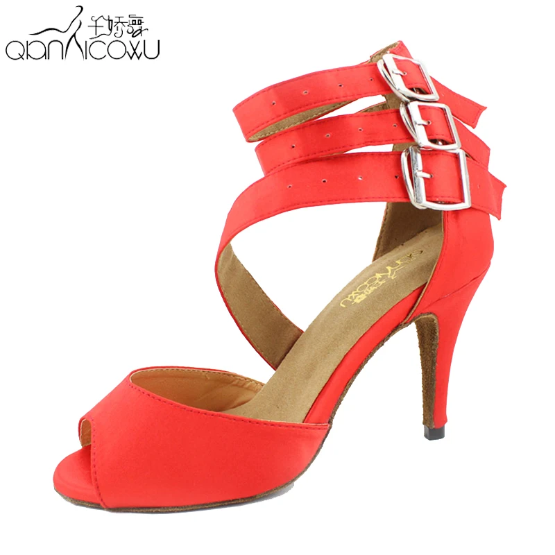 Red Satin soft outsole high-heeled 8.5cm 10cm Latin dance shoes women's Ballroom dancing shoes Party Wedding shoes
Red Satin soft outsole high-heeled 8.5cm 10cm Latin dance shoes women's Ballroom dancing shoes Party Wedding shoes