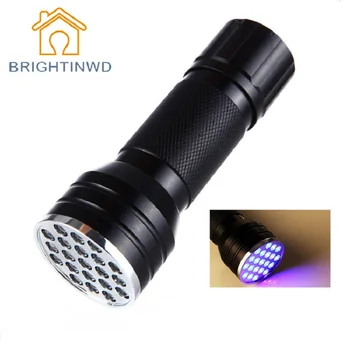 21 LED UV Flashlight Blacklight Torch Aluminum Alloy 395-410nm UV Glue Curing Invisible Ink Marker Lamp For Check BRIGHTINWD
21 LED UV Flashlight Blacklight Torch Aluminum Alloy 395-410nm UV Glue Curing Invisible Ink Marker Lamp For Check BRIGHTINWD