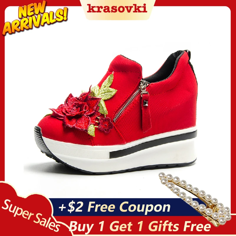 Krasovki Crystal shoes 2019 New Arrival Wedges Female Heels Shoes With Flower Party Shoes Women Vulcanize Shoes Fashion Sneakers
Krasovki Crystal shoes 2019 New Arrival Wedges Female Heels Shoes With Flower Party Shoes Women Vulcanize Shoes Fashion Sneakers