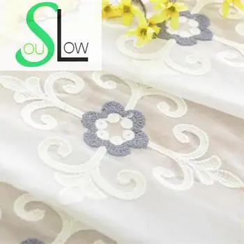 Slow Soul Black Flowers Blue White Gauze Embroidered Living Room Pastoral Floral Curtains Tulle Cortinas For Kitchen Bedroom
Slow Soul Black Flowers Blue White Gauze Embroidered Living Room Pastoral Floral Curtains Tulle Cortinas For Kitchen Bedroom