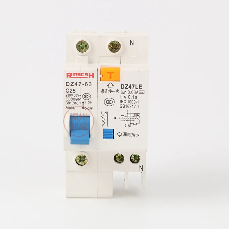 DZ47LE circuit breaker leakage air switch with leakage protector 1P+N 2P 3P 4P 6A-63A
DZ47LE circuit breaker leakage air switch with leakage protector 1P+N 2P 3P 4P 6A-63A