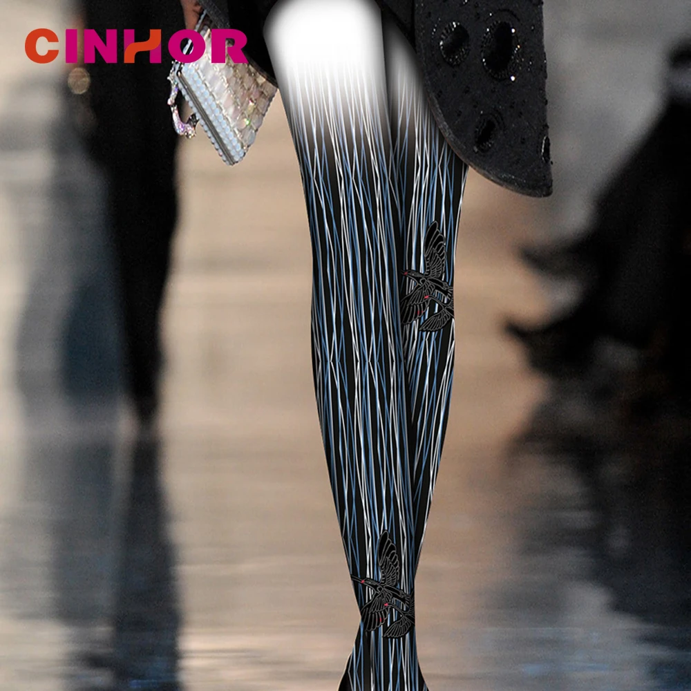 CINHOR Original Design Vertical Black Swan Stripe Pattern Net red False Thigh Socks Female Tide College Wind Rompers
CINHOR Original Design Vertical Black Swan Stripe Pattern Net red False Thigh Socks Female Tide College Wind Rompers