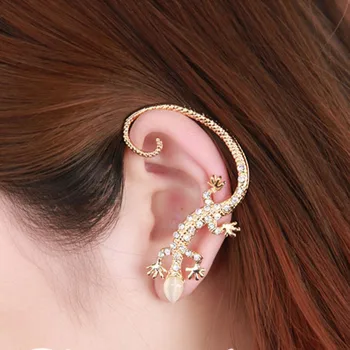 Hot 1 Pc Women Lady Girl Fashion Elegant Charming Lizard Design Ear Cuff Earrings Jewelry Gift