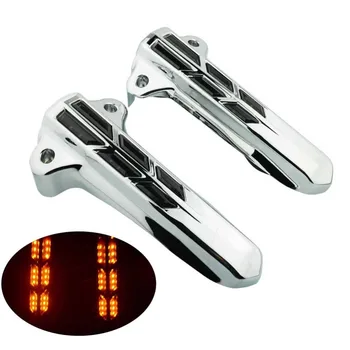 Chrome Motorcycle Lower Leg Slider Cover w/ Smoke LED for Harley Touring FLH FLHT 2014-2017 2015 2016
Chrome Motorcycle Lower Leg Slider Cover w/ Smoke LED for Harley Touring FLH FLHT 2014-2017 2015 2016
