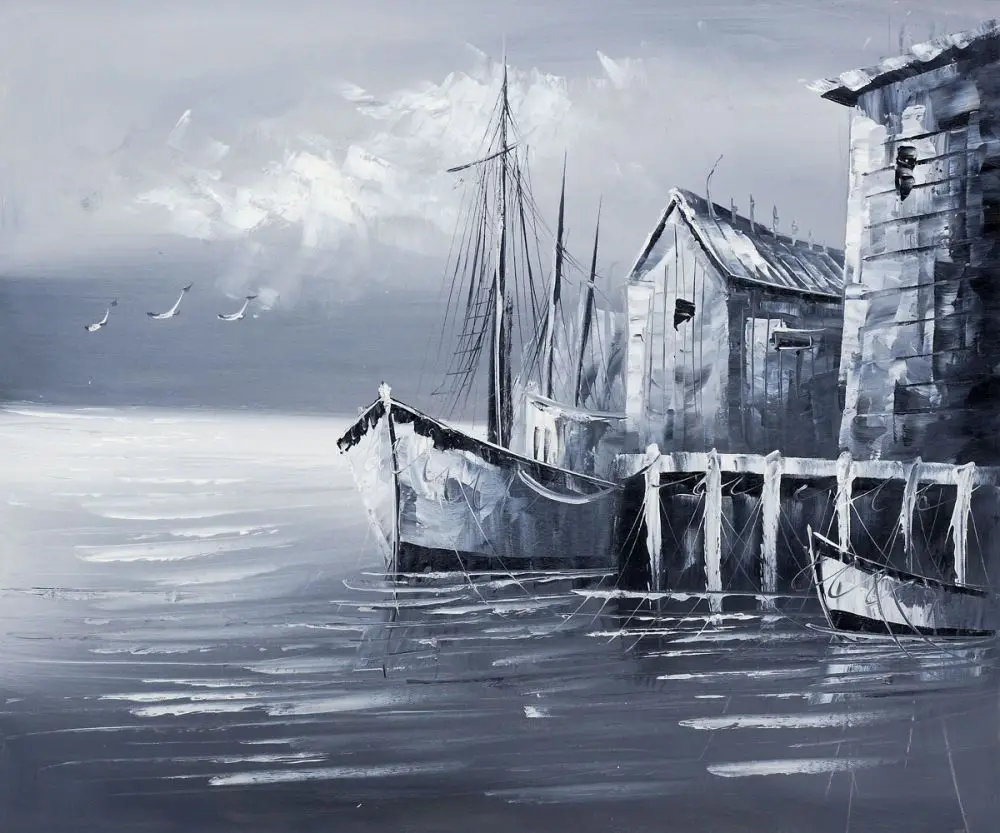 Modern Living Room Wall Decoration Canvas Art Painting Seascape Oil Painting Fishing Boats (Evening Effect) Hand Painted
Modern Living Room Wall Decoration Canvas Art Painting Seascape Oil Painting Fishing Boats (Evening Effect) Hand Painted