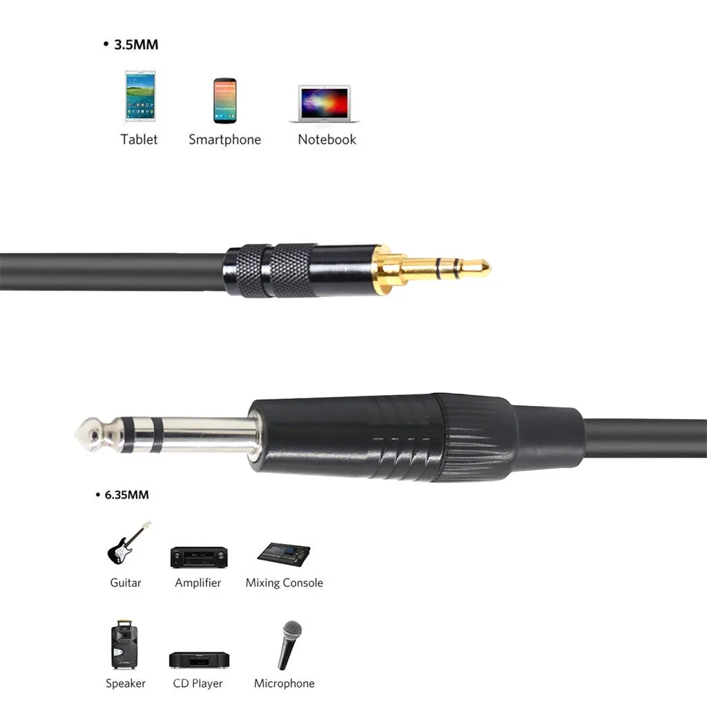 1/8 3.5MM To Dual 6.35MM 1/4 Mono Jack Stereo Y-Splitter Headphone Audio Cable F709
1/8 3.5MM To Dual 6.35MM 1/4 Mono Jack Stereo Y-Splitter Headphone Audio Cable F709