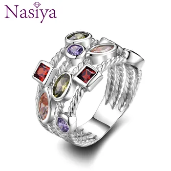 Nasiya Fashion Colorful Zircon Vintage Rings For Men Women Silver Color Jewelry Anniversary Engagement Party Birthday Gift
Nasiya Fashion Colorful Zircon Vintage Rings For Men Women Silver Color Jewelry Anniversary Engagement Party Birthday Gift