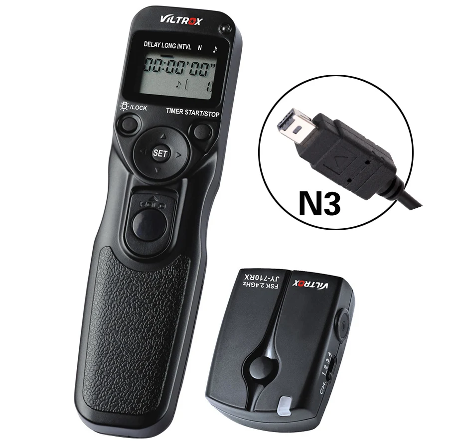 VILTROX JY710-N3 LCD Shutter Release Camera Timer Remote Wireless Controller for nikon D750 D610 D7200 D7100 D5200 D5300 D3300
VILTROX JY710-N3 LCD Shutter Release Camera Timer Remote Wireless Controller for nikon D750 D610 D7200 D7100 D5200 D5300 D3300