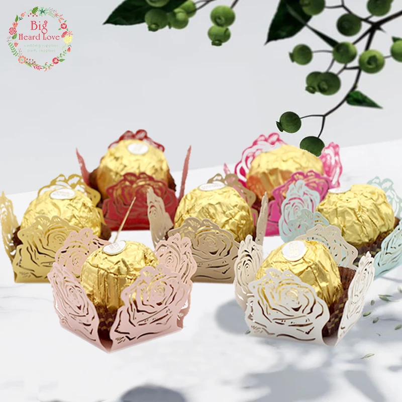 100pcs Laser Cut Rose Candy Bar Wedding Party Chocolate Wrapper Wedding Favor Chocolate Box Party Supplies and Decoration
100pcs Laser Cut Rose Candy Bar Wedding Party Chocolate Wrapper Wedding Favor Chocolate Box Party Supplies and Decoration
