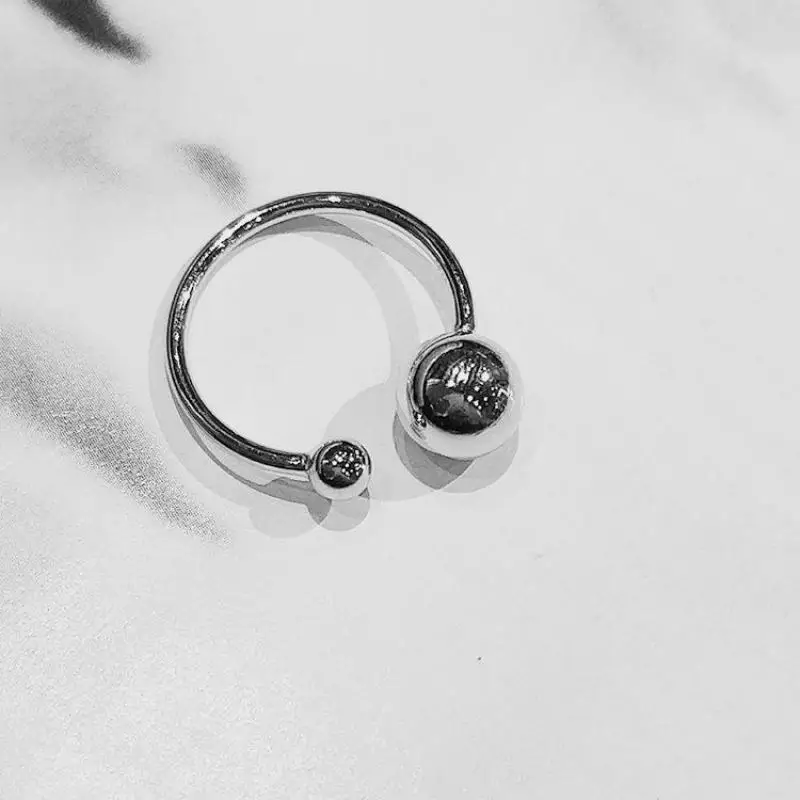 Korean Rings For Women Real Pure 925 Sterling Silver Large And Small Double Balls Resizable Rings Fine Jewelry Anel Feminino
Korean Rings For Women Real Pure 925 Sterling Silver Large And Small Double Balls Resizable Rings Fine Jewelry Anel Feminino