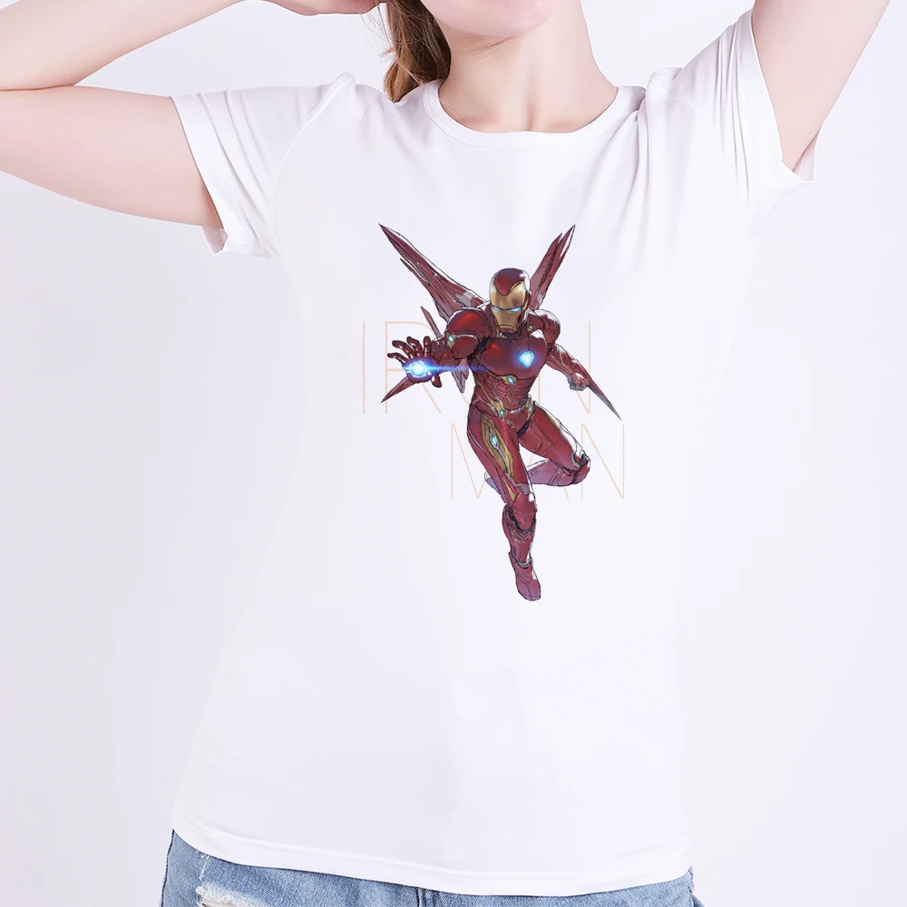 Cartoon Marvel Avengers 4 Iron Man Superhero Spiderman T Shirt Modal Women White T-shirt Fashion Clothing Streetwear Vogue Top
Cartoon Marvel Avengers 4 Iron Man Superhero Spiderman T Shirt Modal Women White T-shirt Fashion Clothing Streetwear Vogue Top