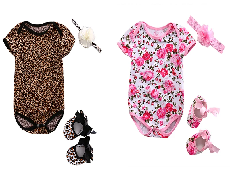 Hot 0-12M Casual Cute Cotton O-neck Leopard Flower Toddler Infant Baby Girl Bodysuit +Shoes +Hairband 3Pcs Outfits Set Clothes
Hot 0-12M Casual Cute Cotton O-neck Leopard Flower Toddler Infant Baby Girl Bodysuit +Shoes +Hairband 3Pcs Outfits Set Clothes