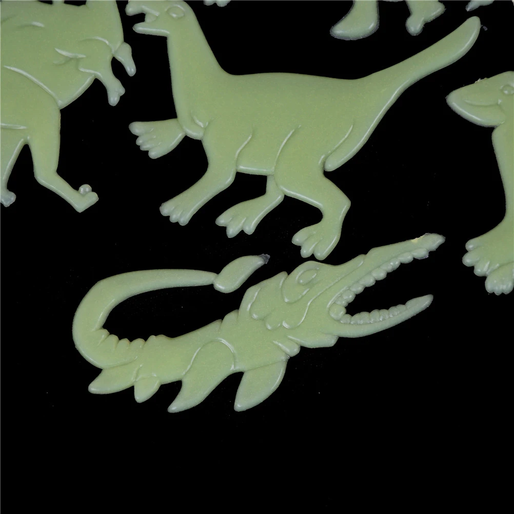 9 шт. светящиеся наклейки для домашнего декора флуоресцентные в виде динозавра