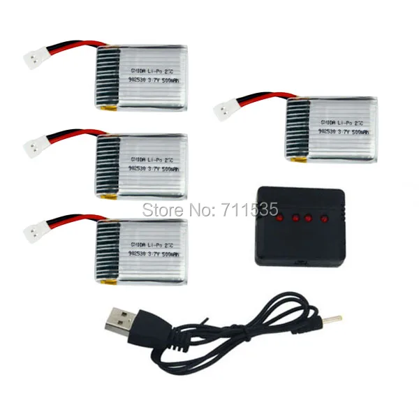 4pcs 3.7V 500mAh 25C LiPo Battery + 4 In 1 USB Charger Spare Parts For Wltoys V931 F949 XK K123 6Ch RC Helicopter Free Shipping
4pcs 3.7V 500mAh 25C LiPo Battery + 4 In 1 USB Charger Spare Parts For Wltoys V931 F949 XK K123 6Ch RC Helicopter Free Shipping