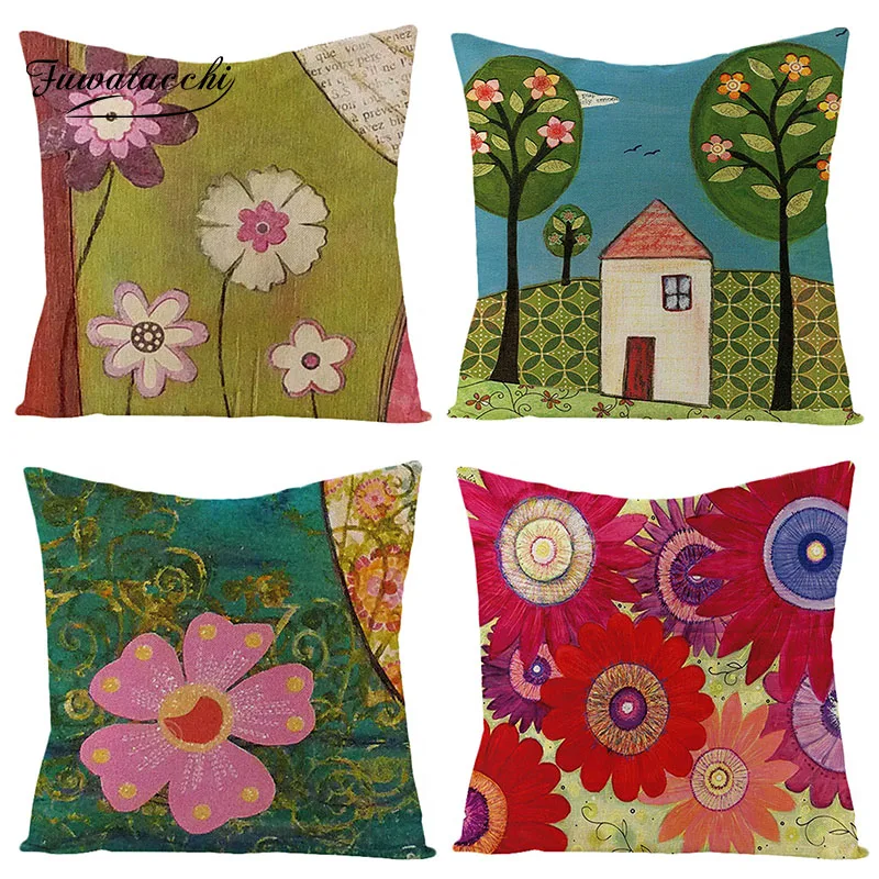 Fuwatacchi Pink Sunflower Linen Cushion Cover Colorful Flowers Throw Pillow Cover Nature Views Square 45X45 Pillowcases
Fuwatacchi Pink Sunflower Linen Cushion Cover Colorful Flowers Throw Pillow Cover Nature Views Square 45X45 Pillowcases