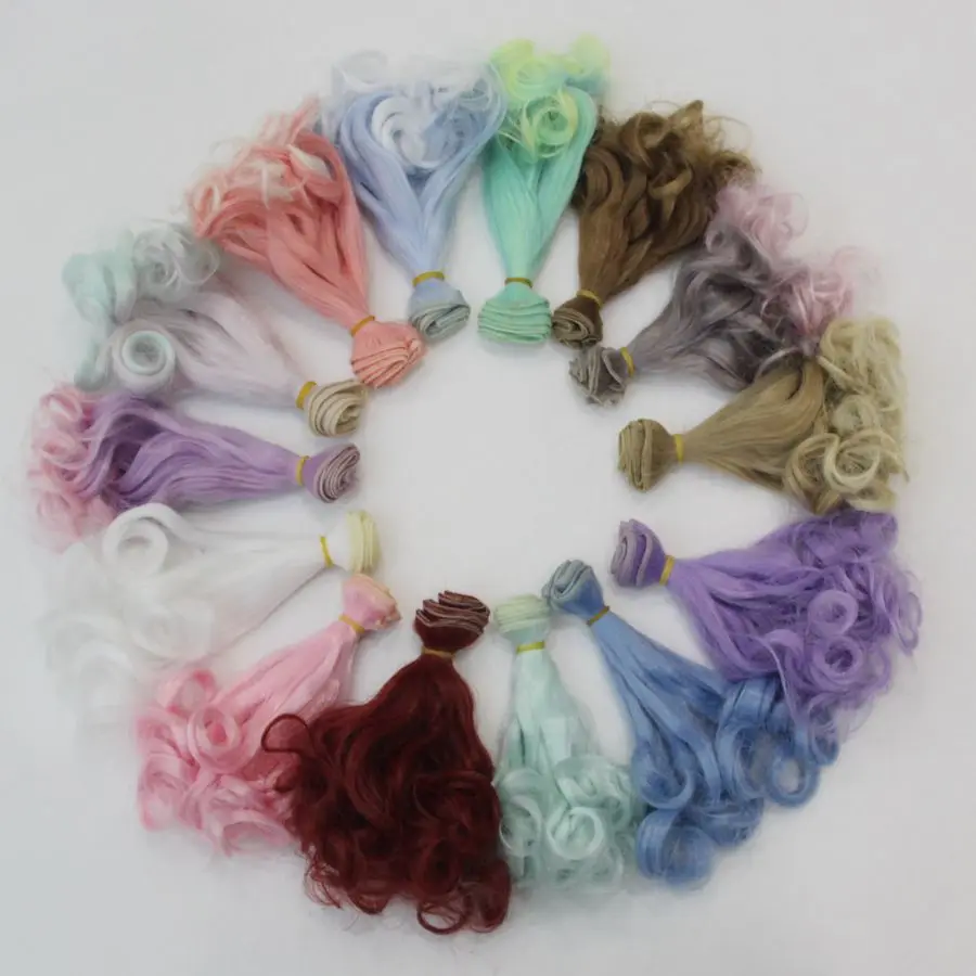 Fashion Hair Refires bjd Hair 15cm*100cm Macaron Color Rainbow Multicolor Doll Wig Curly Wig For 1/3 1/4 Doll Gifts
Fashion Hair Refires bjd Hair 15cm*100cm Macaron Color Rainbow Multicolor Doll Wig Curly Wig For 1/3 1/4 Doll Gifts