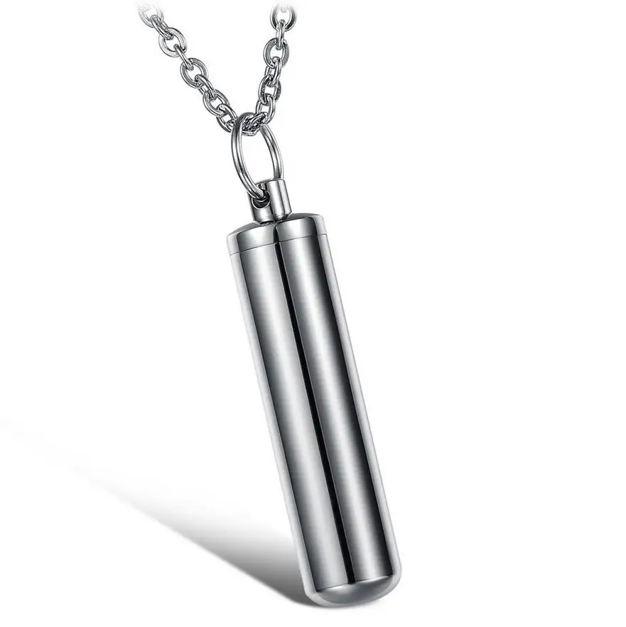 New High Fashion Capsule Mini Container Bullet Pendant Necklace 316L Stainless Steel Short Necklace Gift for Men Women Romantic
New High Fashion Capsule Mini Container Bullet Pendant Necklace 316L Stainless Steel Short Necklace Gift for Men Women Romantic