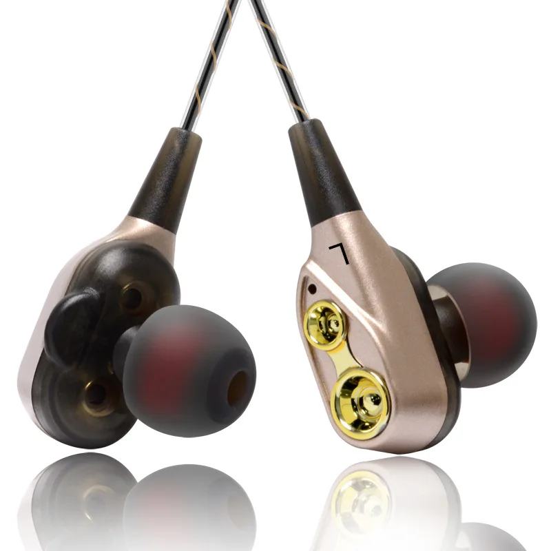 HIFI Monitor Earphone 4 Core Dual Driver Stereo Bass Sport Running Headset Earbuds Handsfree With Mic For iphone huawei Samsung
HIFI Monitor Earphone 4 Core Dual Driver Stereo Bass Sport Running Headset Earbuds Handsfree With Mic For iphone huawei Samsung